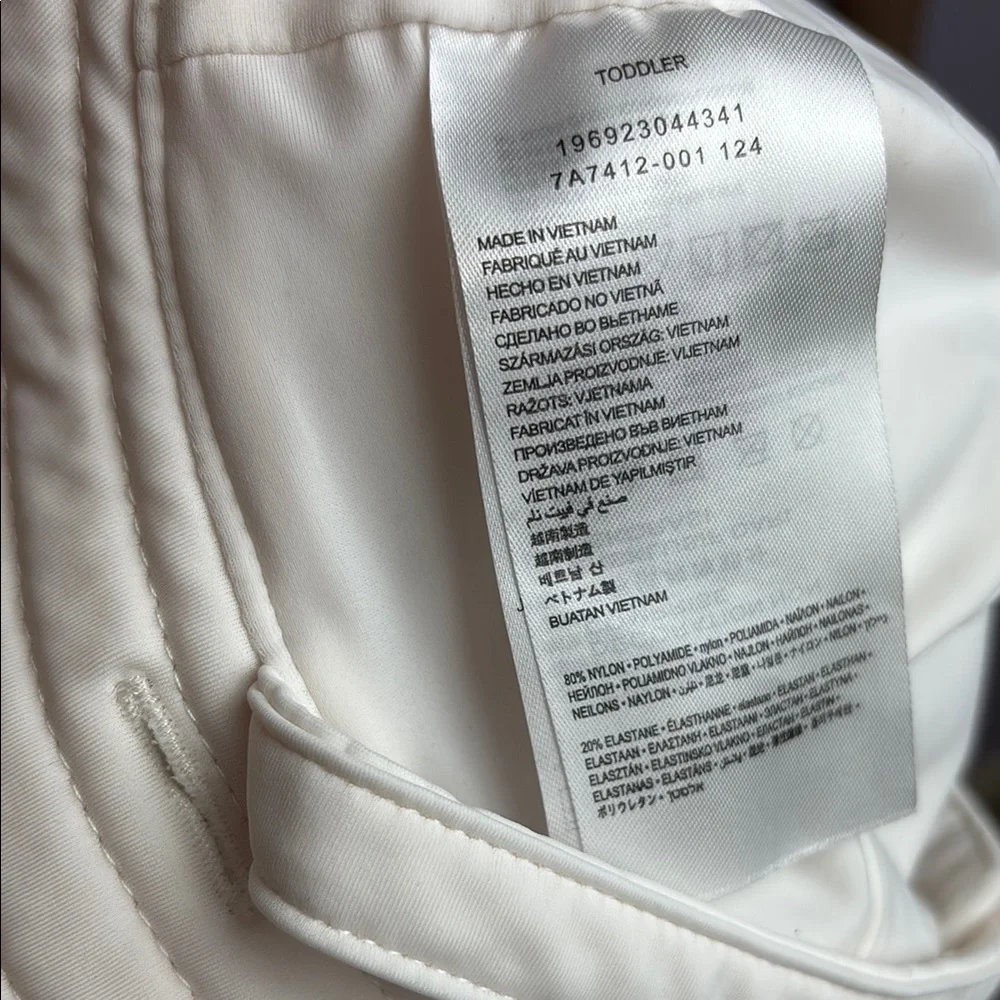Hurley White Quilted Brim Bucket Sun Hat